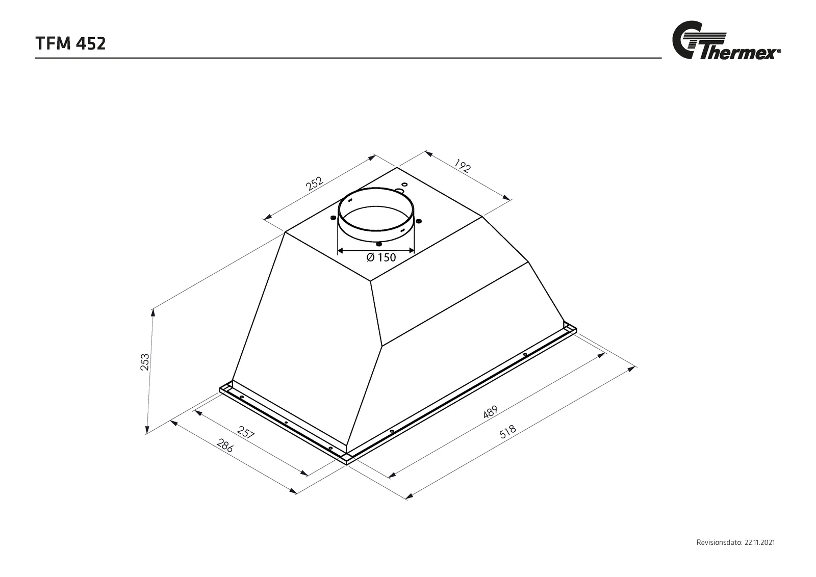 Måltegning Thermex TFM 452, 52 cm, RF, med motor