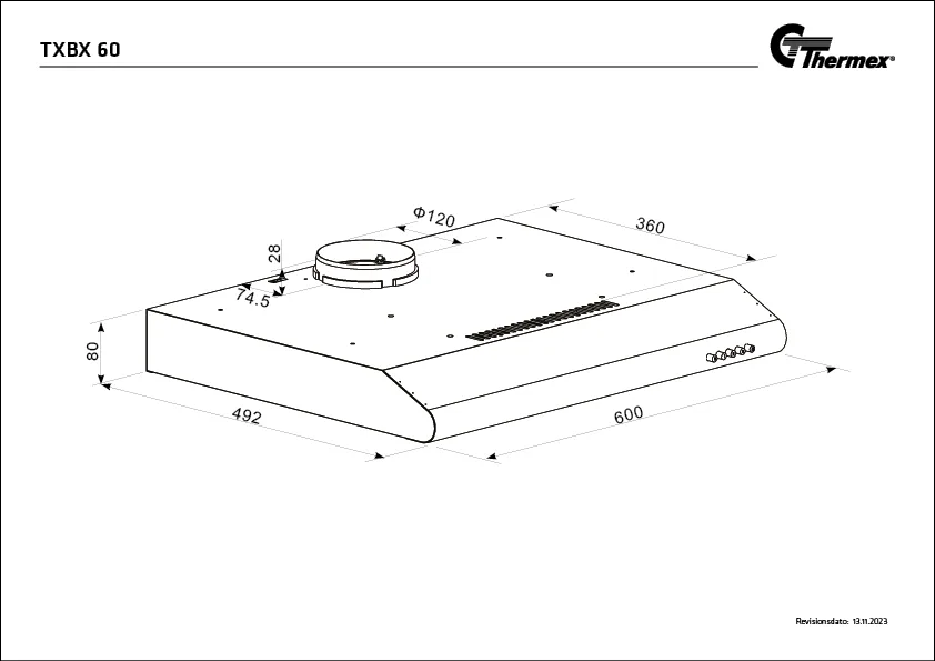 Måltegning Thermex TXBX60