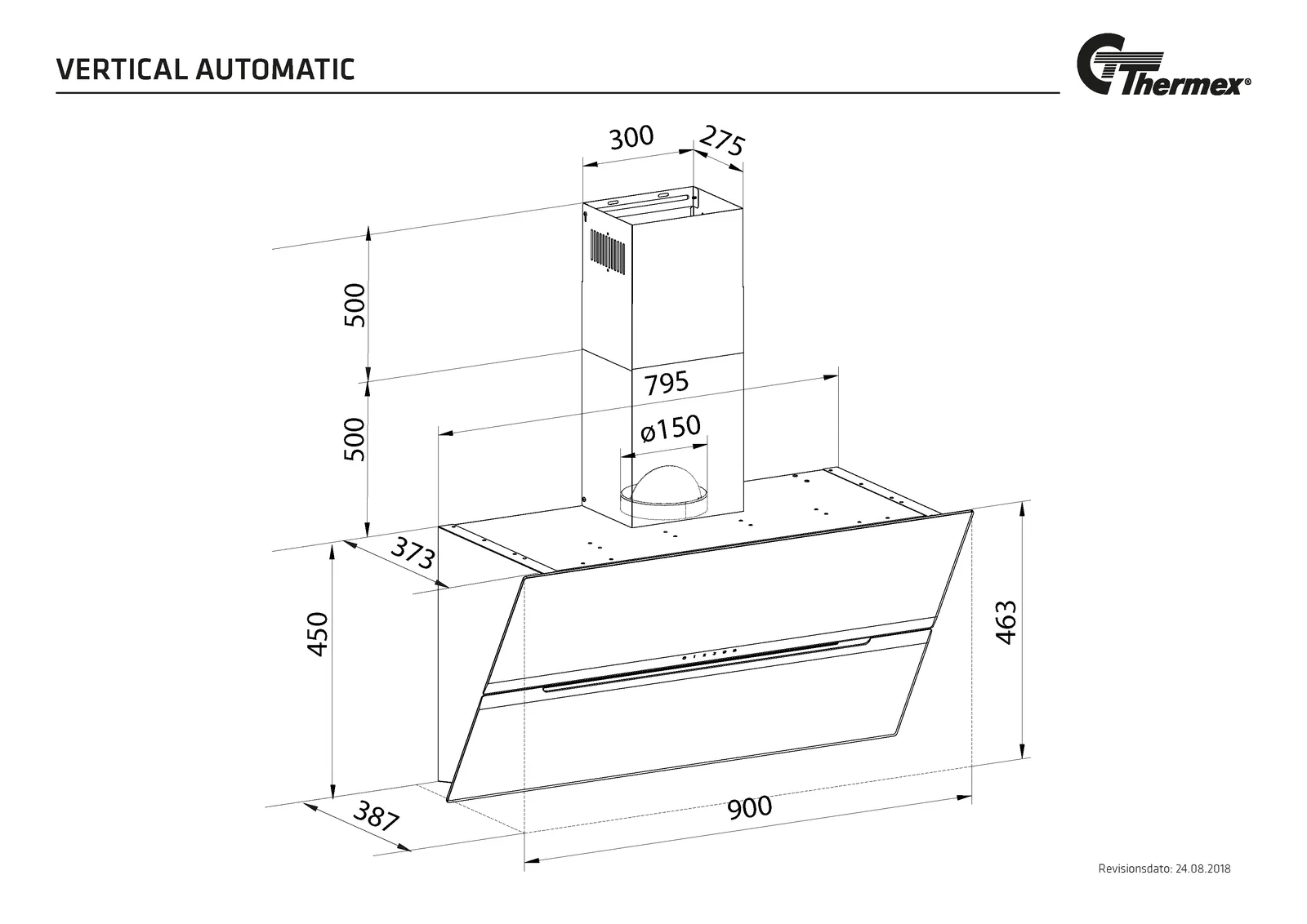 Måltegning Thermex Vertical Automatic - Gesture control Sort